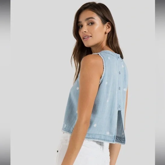 Anthropology | Polka Dot Chambray Tank - Picture 1 of 7